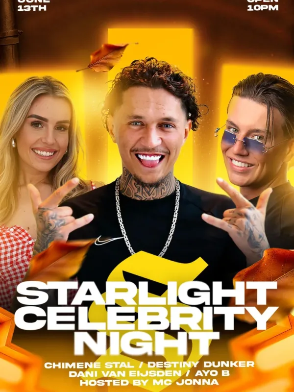 Starlight Celebrity Night poster - 13 juni 2026 Club Dims Horst